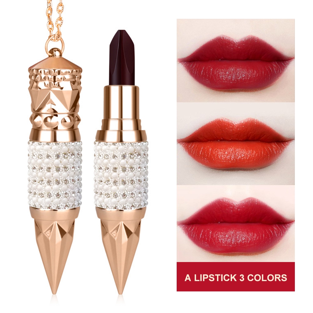 EELHOE Zkyo Son Môi 3 màu Matte Matte Không dính Cốc Son Môi lâu trôi Không phai màu Son Môi Dưỡng Ẩ