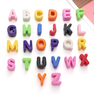 500g Gói Lớn Lỗ Lớn Chữ Cái Tiếng Anh Hạt DIY Handmade Trang Trí Phụ Kiện Ngẫu Nhiên Màu Sắc Hỗn Hợp
