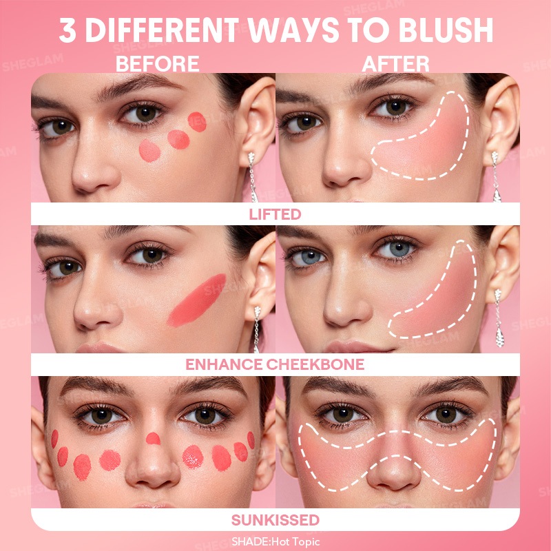 Phấn Má Hồng Kem SHEGLAM Kết Cấu Mịn Nhẹ Lên Màu Chuẩn Makeup Tự Nhiên Chất Kem Mịn, Lâu Trôi, | BigBuy360 - bigbuy360.vn