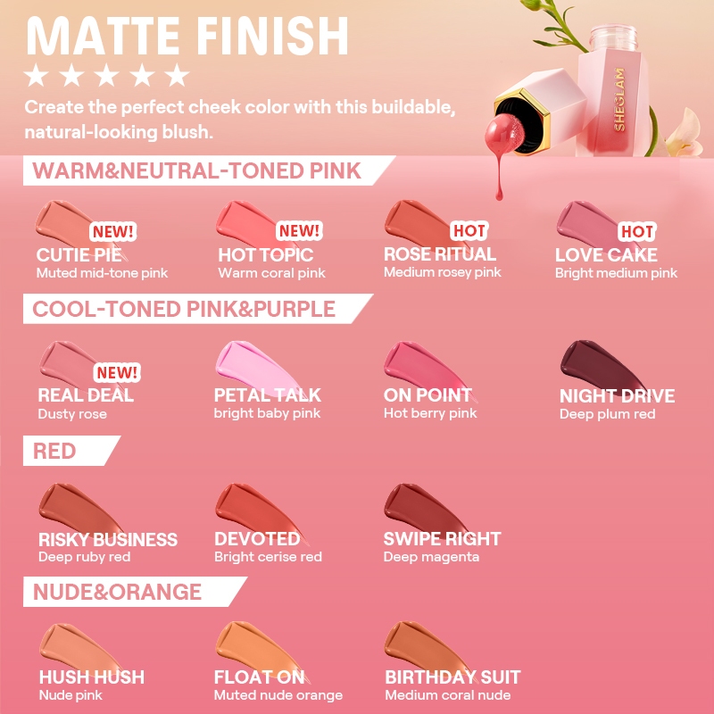 Phấn Má Hồng Kem SHEGLAM Kết Cấu Mịn Nhẹ Lên Màu Chuẩn Makeup Tự Nhiên Chất Kem Mịn, Lâu Trôi, | BigBuy360 - bigbuy360.vn