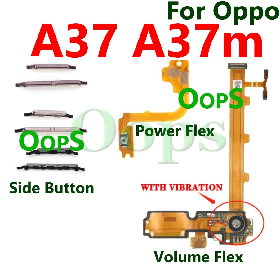 Nút nguồn Flex cho OPPO A37 A37f, A37fw, Nút tắt âm lượng A37mS Bảng sạc Flex