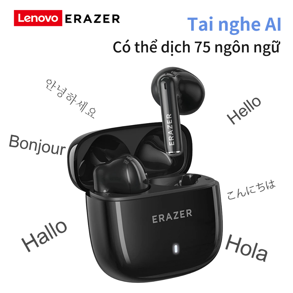 Lenovo Erazer XT92 PRO Tai Nghe Phiên Dịch tai nghe AI phiên dịch Al Tai nghe Bluetooth thông minh Tai nghe không dây dịch thời gian thực TWS có Mic Mini Bluetooth 5.4 Tai nghe thể thao | BigBuy360 - bigbuy360.vn