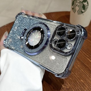 Ốp Điện Thoại Lấp Lánh Mạ Sang Trọng Cho Redmi Note A5 14C 14 14S 13 12 12C 13C A3 9A 9C 10C 12C 13C 9T 9 10 12 A1 Vỏ Trong Suốt Có Giá Đỡ Vòng Từ Tính