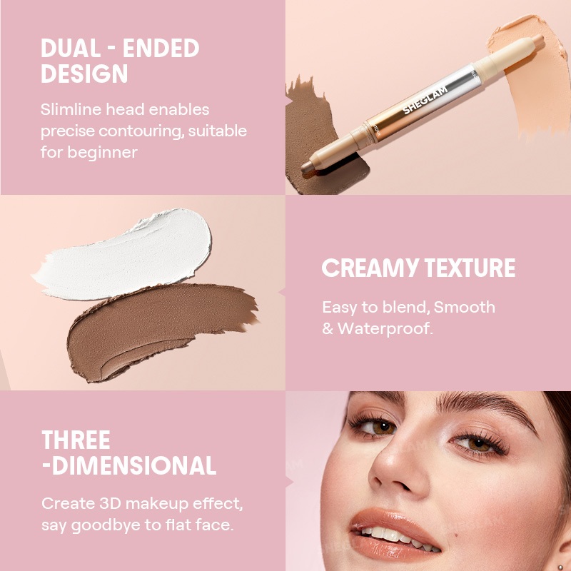 Kem Tạo Khối & Highlighter 2in1 SHEGLAM, Tạo Khối Trang Điểm Lâu Trôi, MakeUp Khuôn Mặt Tự Nhiên, Sáng Mịn | BigBuy360 - bigbuy360.vn