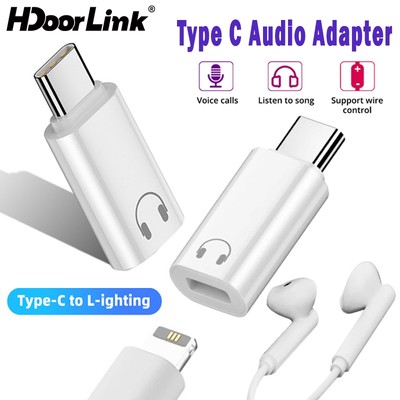Bộ chuyển đổi âm thanh tai nghe HdoorLink Type C sang IOS 16 15 USB C Nam sang IOS Nữ Bộ chuyển đổi tai nghe