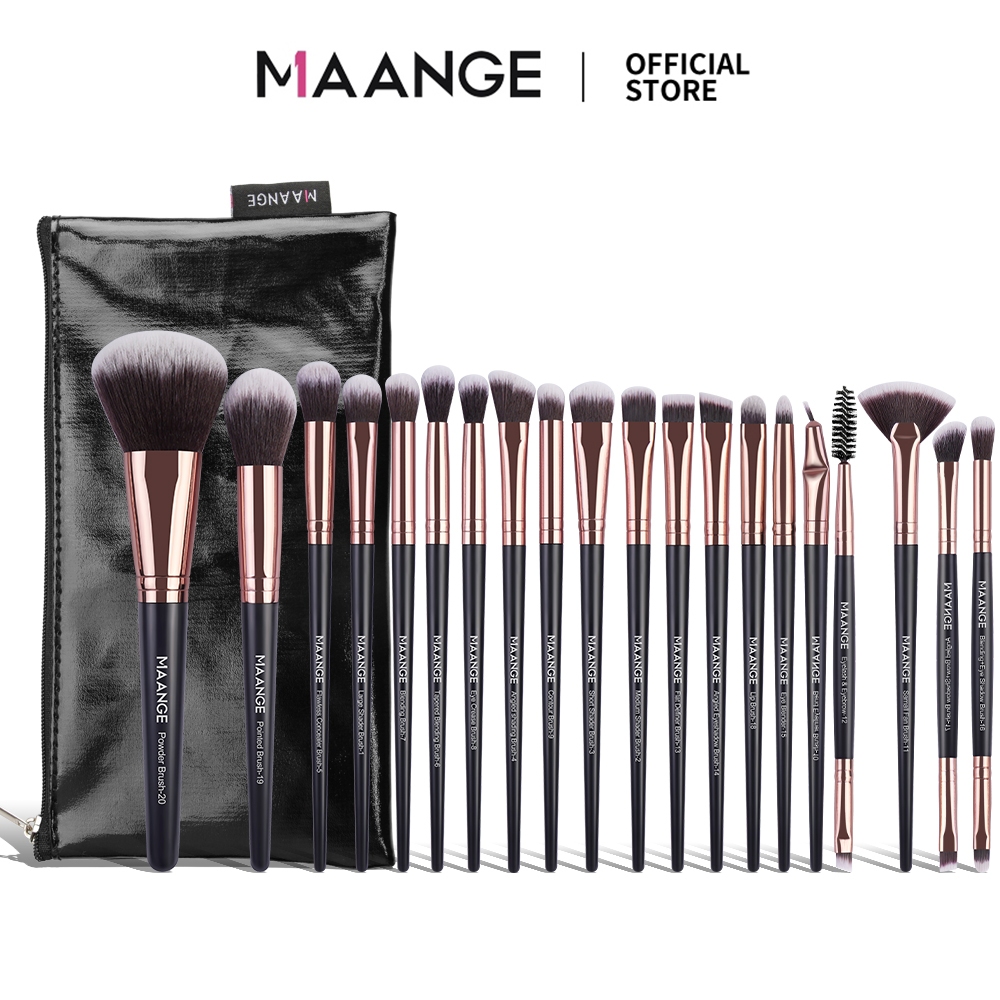 MAANGE Bộ 20 cọ trang điểm chuyên nghiệp kèm túi đựng da 170g tiện lợi 5748 | BigBuy360 - bigbuy360.vn