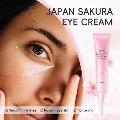 LAIKOU Japan Sakura Eye Cream 30g Smooth Fine Lines Lifting Firming Restore Skin Elasticity