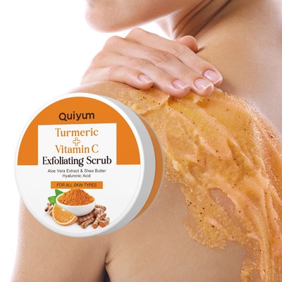 QUIYUM Nghệ Viamin C Tẩy Tế Bào Chết Tẩy Tế Bào Chết 100g Loại Bỏ Da Chết Phát Sáng Da rạng rỡ Cho Mọi Loại Da