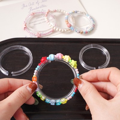 3-25 miếng Acrylic Trong Suốt Hiển Thị Vòng Tròn Thiết Kế Khay Cho DIY Vòng Tay Cuộc Sống Gia Đình Handmade Sở Thích Phụ Kiện Trang Sức