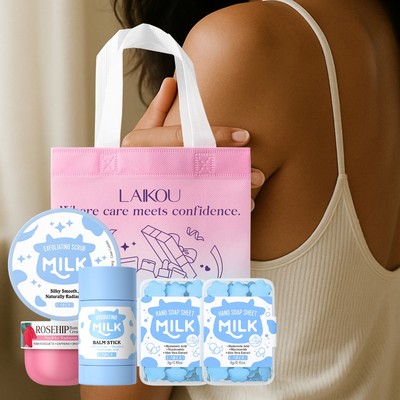 LAIKOU Milk Body Delight Care Collection 6 Bộ Làm Mịn Dưỡng Ẩm Radiant Glow