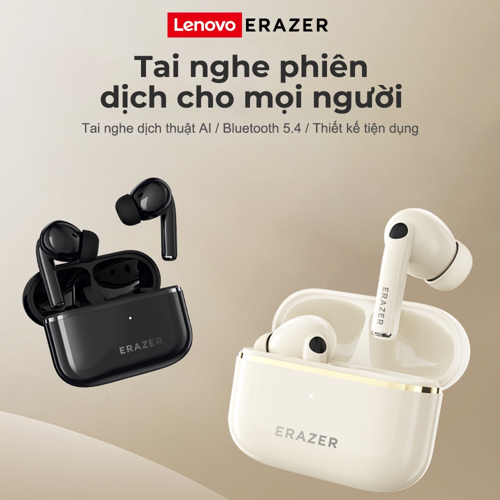 Lenovo ERAZER XT89 Pro Tai Nghe Phiên Dịch AI Tai nghe không dây Bluetooth 5.4 Tai nghe dịch AI Dịch 134 ngôn ngữ Giảm tiếng ồn thụ động Tai nghe nhét tai HIFI Có nút tai | BigBuy360 - bigbuy360.vn