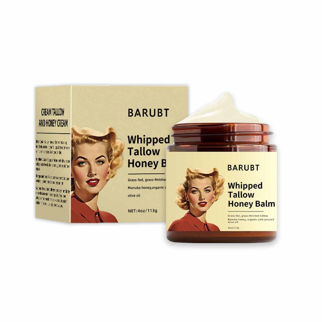 BARUBT Whipped Thịt Bò Tallow Và Mật Ong Balm, Grass Fed Grass Finished Face Cream, Whipped Tallow H