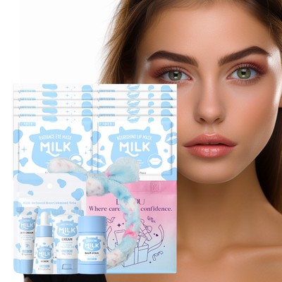 Bộ chăm sóc da LAIKOU Milky Glow Ultimate – Chăm sóc da mặt hoàn chỉnh thói quen Nuôi dưỡng ngay cả tông màu da 16 chiếc