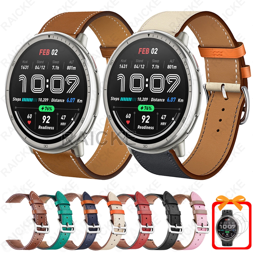 Dây đeo tay bằng da mềm cao cấp cho Amazfit Active 2/2 Square / Amazfit Active 3 Premium / Amazfit A