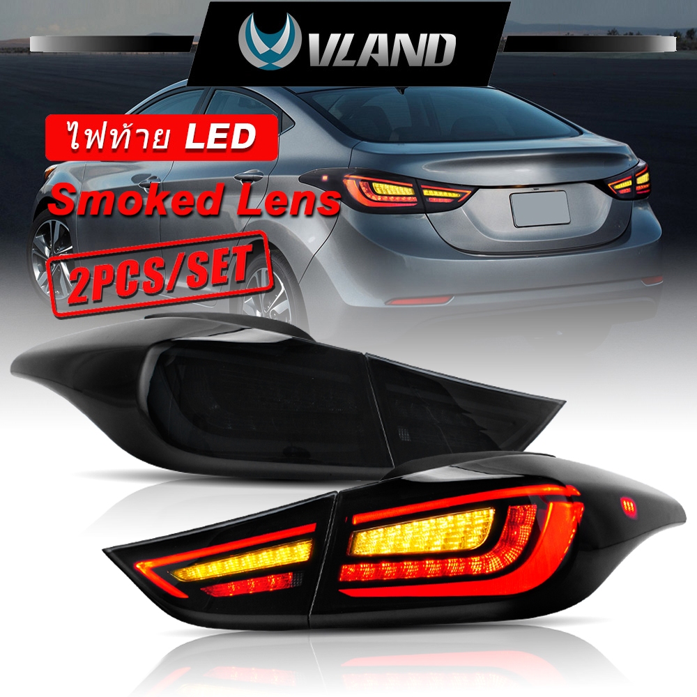 Cặp đèn LED đuôi VLAND kèm tín hiệu rẽ tuần tự cho Hyundai Elantra thế hệ thứ 5 2011-2016 (MD / UD)