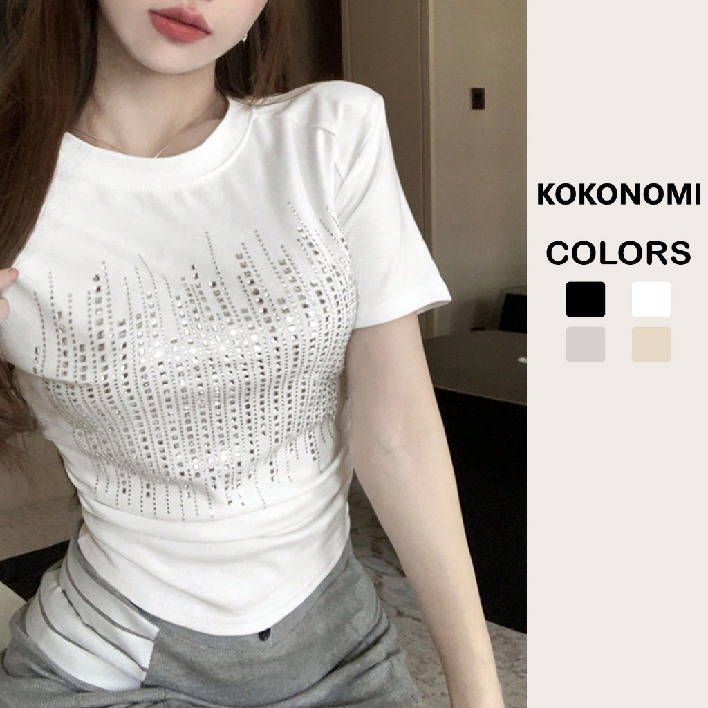 KOKONOMI Áo thun nữ tay ngắn giảm béo