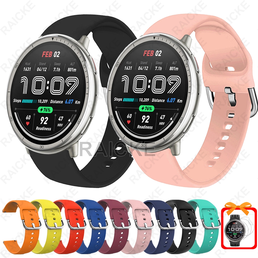 Dây đeo silicon thể thao bền cho Amazfit Active 2/2 Square/Active 3 Premium/Active Max
