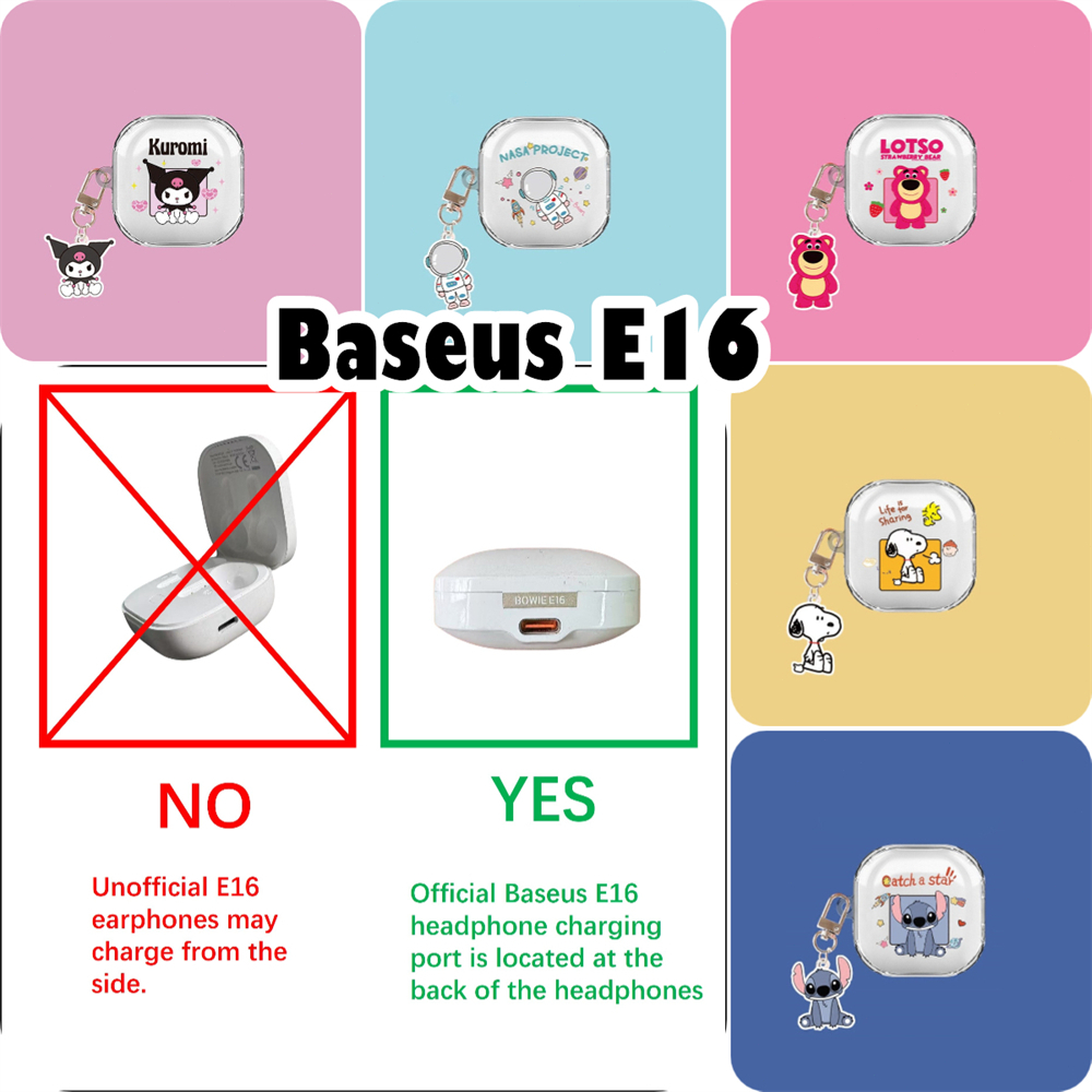 Hàng có sẵn Cho Baseus E16 ốp tai ng Case Độc đáo phim hoạt hình Vỏ Bảo Vệ Hộp Sạc Tai Nghe