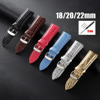 Dây đeo đồng hồ bằng da PU 18mm 20mm 22mm Đa năng kết cấu thằn lằn Vòng đeo tay mềm mại thoải mái Kinh doanh Watchband dành cho nữ Dây đeo cổ tay nam