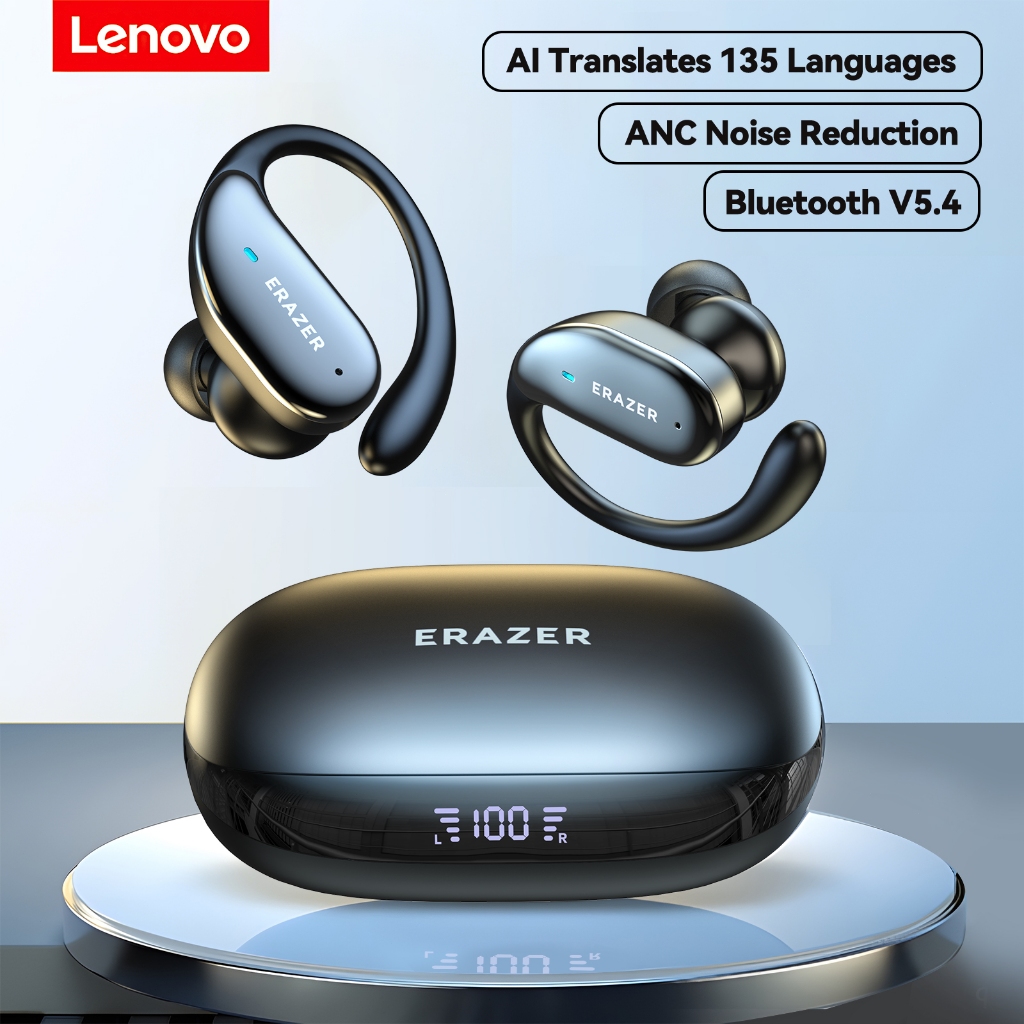 Tai nghe Bluetooth Lenovo ER XT80 Pro AI bị lỗi Tai nghe không dây loại bỏ tiếng ồn thông minh ANC chờ 180 giờ
