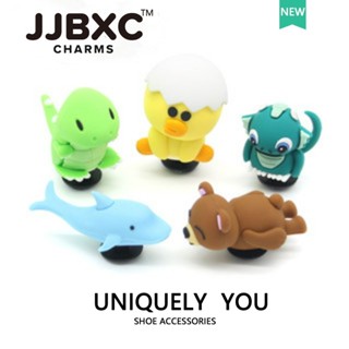  JJBXC Charm phụ kiện dép   Chính Thức Thích Ứng Độc Quyền Giày Trang Trí Trên Khóa Cá Heo Khủng Long Sally chicken series Sticker Dép   