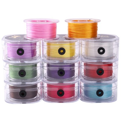 Beadia 0.8mm 50M / Cuộn Dây Pha Lê Phẳng Dây Đàn Hồi Cho DIY Vòng Tay Vòng Cổ Bông Tai Trang Sức Làm Phụ Kiện