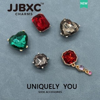 JJBXC Cross Charms Khóa Trang Trí Kết Cấu Kim Loại Đá Quý Kim Cương Series Độc Quyền Phụ Kiện Chính Hãng Cho Giày Dép Cross Quà Tặng Sang Trọng Sticker Dép Cross
