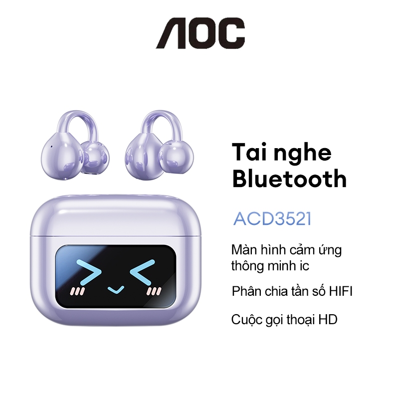 Tai nghe Bluetooth tai mở AOC-ACD3521 Giảm tiếng ồn HIFI Cảm ứng thông minh Chế độ kép Giảm tiếng ồn Bluetooth 5.4 | BigBuy360 - bigbuy360.vn