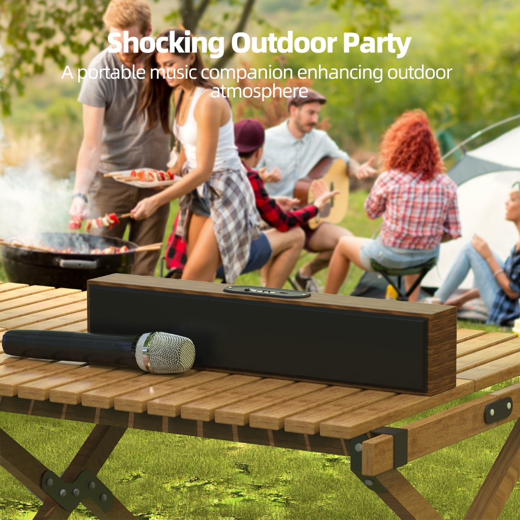 Loa Bluetooth GOOJODOQ Thiết kế bằng gỗ kích thước lớn Loa không dây PC Máy tính xách tay Âm thanh USB Chơi game Thẻ TF AUX | BigBuy360 - bigbuy360.vn