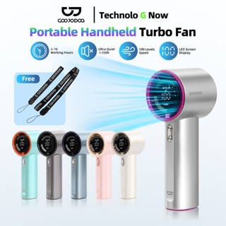 【Tặng quà/Bảo hành nửa năm GOOJODQ 4000 mAh Turbo Jet Mini Quạt Sạc Tốc Độ Cao Cầm Tay Di Động Gió Mạnh 100 Gear