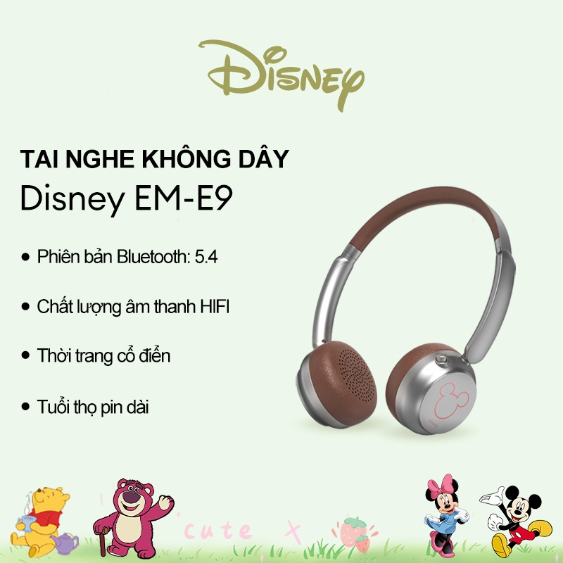 Tai nghe không dây Disney EM-E9 Tai nghe Bluetooth cổ điển HlFl Stereo Pin dung lượng lớn Bluetooth 5.4 | BigBuy360 - bigbuy360.vn