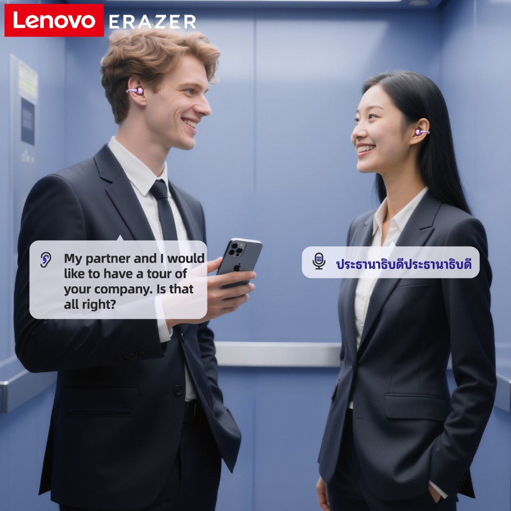 Lenovo ERAZER XF36 Tai Nghe Phiên Dịch AI Tai nghe Bluetooth 6.0 Âm thanh vòm ACS 360° Phong cách Tai nghe kẹp tai Chống ồn thông minh Tai nghe thể thao Tai nghe không dây | BigBuy360 - bigbuy360.vn