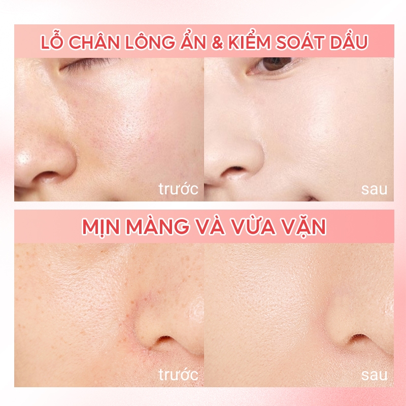 IMAGIC Mousse Primer Làm sáng da mịn Kiểm soát dầu Lỗ chân lông vô hình Kem lót trang điểm lâu trôi Tự nhiên 25ML