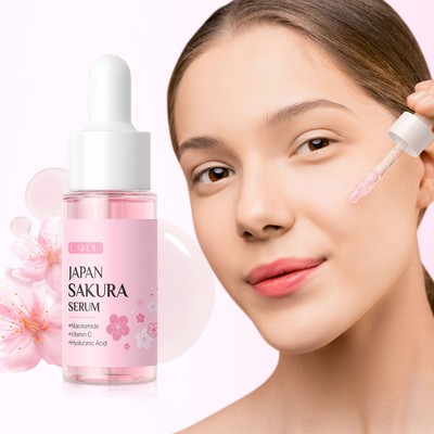 [Thiết kế mới] LAIKOU Japan Sakura Serum Làm săn chắc lỗ chân lông Trẻ hóa da ngay cả tông màu da 17ml / 30ml