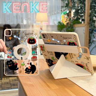 kenke ốp lưng ipad Ốp lưng máy tính bảng hoạt hình dễ thương cho 2025 ipad 11 A16 ipad 10 thế hệ air 4 5 6 7 M3 Air 11 inch M4 pro 13 pro 12.9 case ipad pro 11 inch M4 mini 6 A17 pro gen 9 8 7 2 trong 1 có thể tháo rời acrylic cứng vỏ cứng-Mèo, thỏ, chó