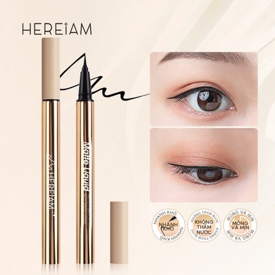 Bút Kẻ Mắt Dạng Lỏng hereiam Màu Đen Chống Nước Lâu Trôi Nhanh Khô Không Nhòe