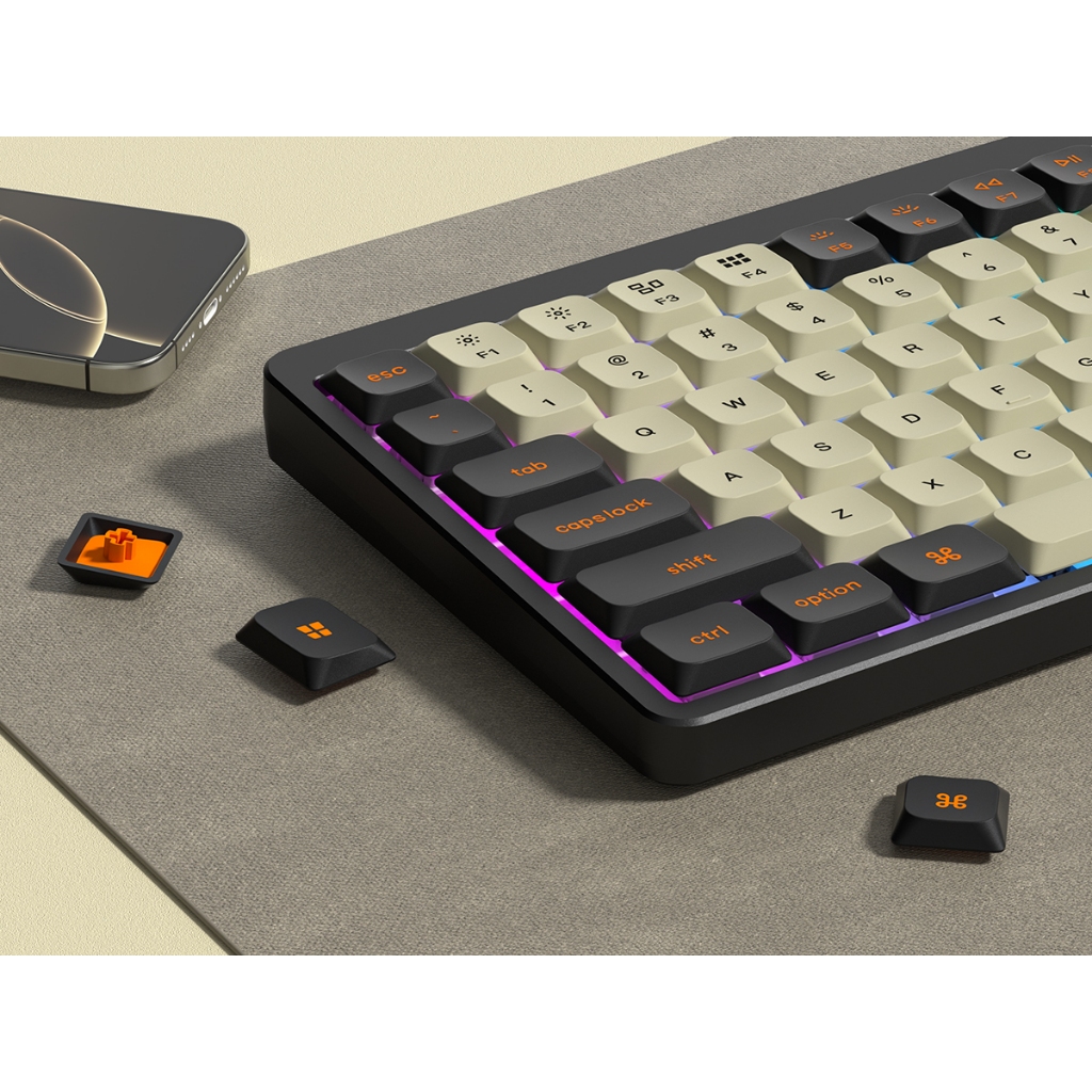 Bộ Keycaps Double-Shot Carbon Skyline R3 Low Profile PBT + PC cho bàn phím ANSI US 61, 64, 66, 71, 84, 87, 100, 104 Phím | BigBuy360 - bigbuy360.vn