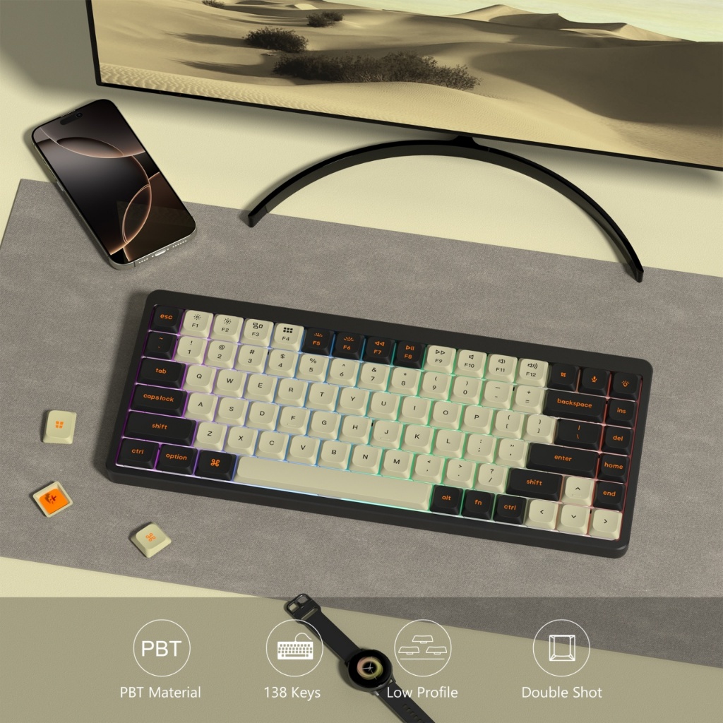 Bộ Keycaps Double-Shot Carbon Skyline R3 Low Profile PBT + PC cho bàn phím ANSI US 61, 64, 66, 71, 84, 87, 100, 104 Phím | BigBuy360 - bigbuy360.vn