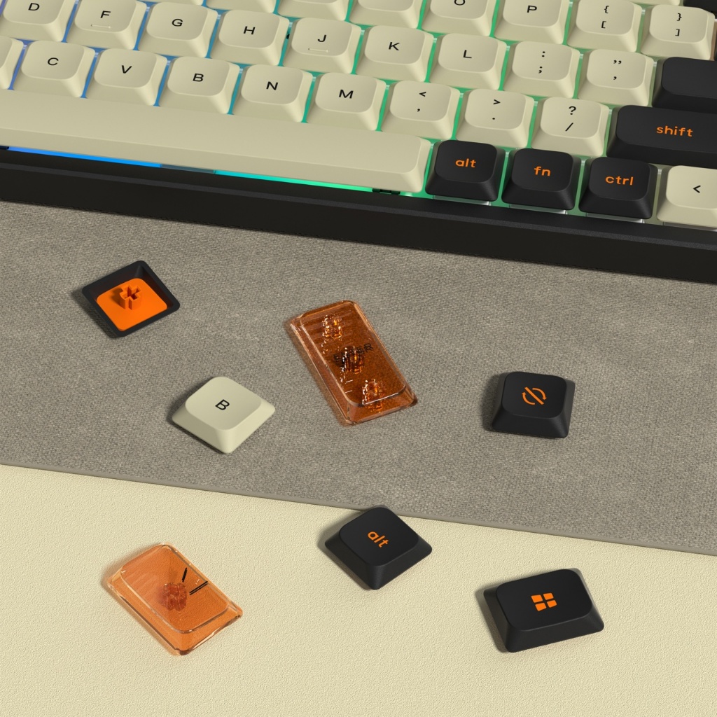 Bộ Keycaps Double-Shot Carbon Skyline R3 Low Profile PBT + PC cho bàn phím ANSI US 61, 64, 66, 71, 84, 87, 100, 104 Phím | BigBuy360 - bigbuy360.vn