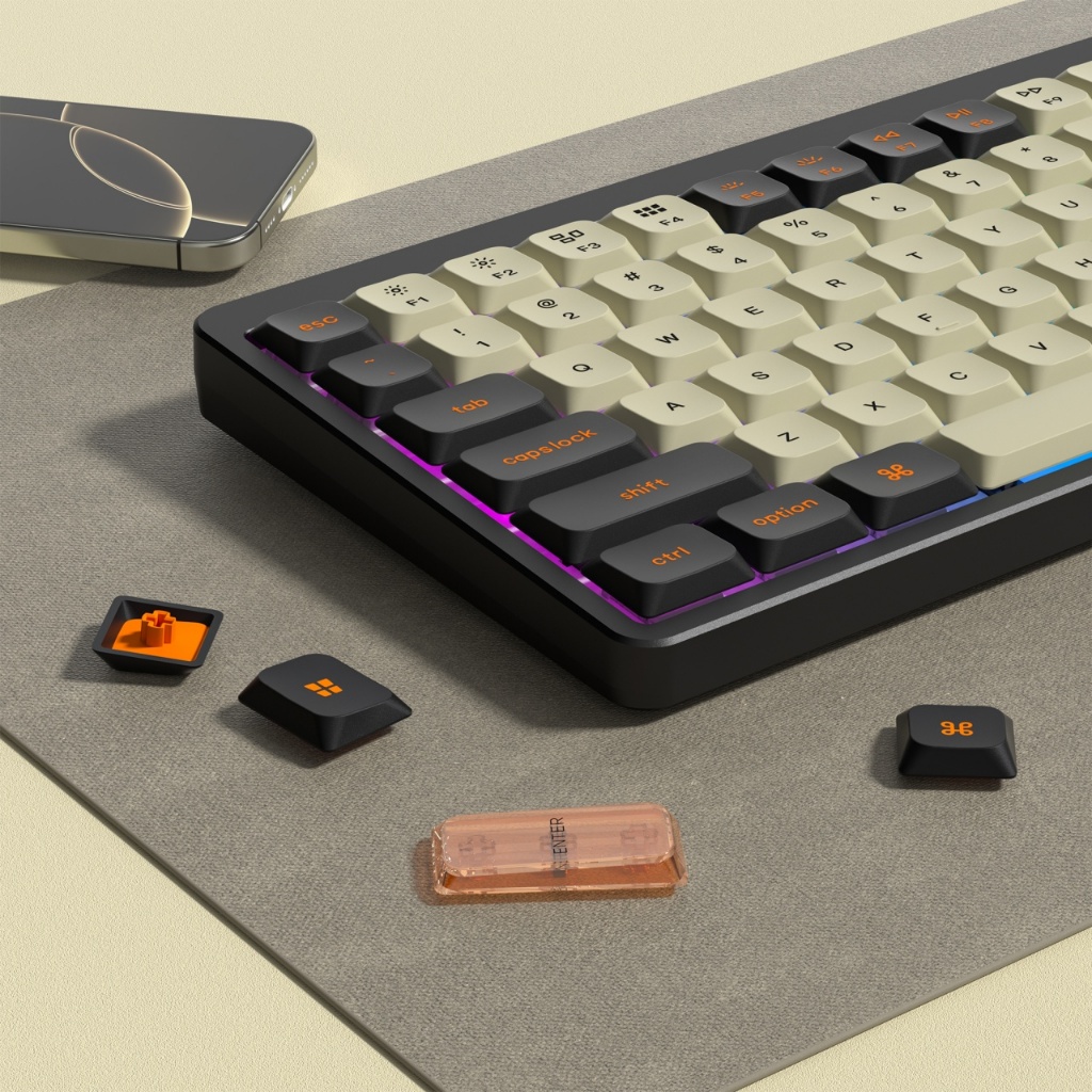 Bộ Keycaps Double-Shot Carbon Skyline R3 Low Profile PBT + PC cho bàn phím ANSI US 61, 64, 66, 71, 84, 87, 100, 104 Phím | BigBuy360 - bigbuy360.vn
