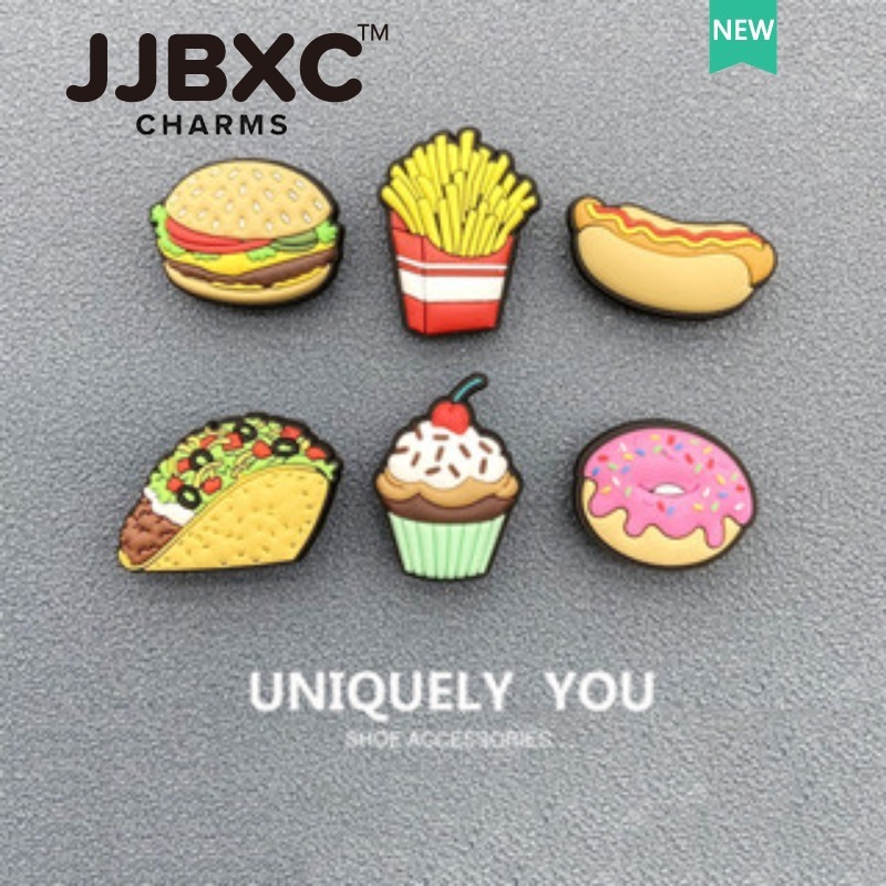 JJBXC cross charms Chính Thức Thích Ứng Độc Quyền Giày Trang Trí Trên Khóa Cao Su Hoạt Hình hamburge