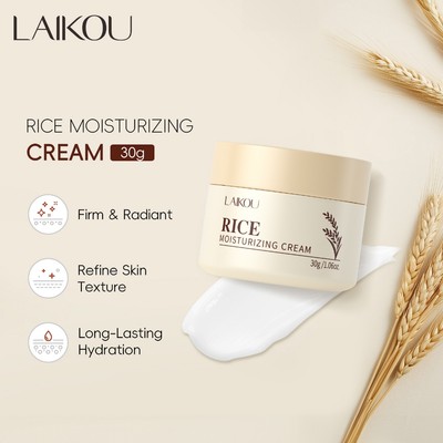 Kem dưỡng ẩm gạo LAIKOU 30g Tinh chế kết cấu da Dưỡng ẩm lâu trôi ngay cả tông màu da
