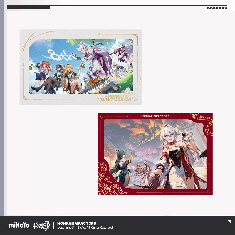 Sunsyea Honkai Impact Thứ 3 Chính Thức Merch miHoYo Chính Hãng Chính Hãng Kỷ Niệm 8 Năm Thẻ Kỷ Niệm 