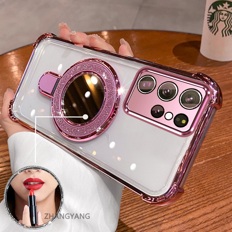 Ốp Điện Thoại Cho Samsung S24 S24 Plus S24 Ultra S24 FE Silicon Mạ Điện TPU Chống Rơi Vỏ Điện Thoại 