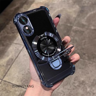  Ốp Lưng Cho OPPO A18 A38 A17 A17K A60 Ốp Điện Thoại Silicon Chống Rơi Thẩm Mỹ Có Giá Đỡ Điện Thoại Chức Năng Thiết Kế Hình Chữ U Vỏ Mềm TPU Mới 