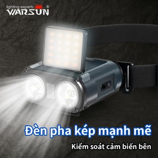 Đèn pin đội đầu Warsun OWL 900LM | Siêu sáng, chống nước IPX5 | Pin 1200mAh, 5 chế độ dùng cho cắm trại, đi phượt, sửa xe, mất điện