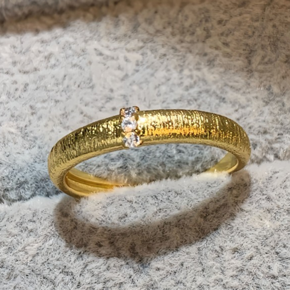 Nhẫn vàng chải thời trung cổ (L6)