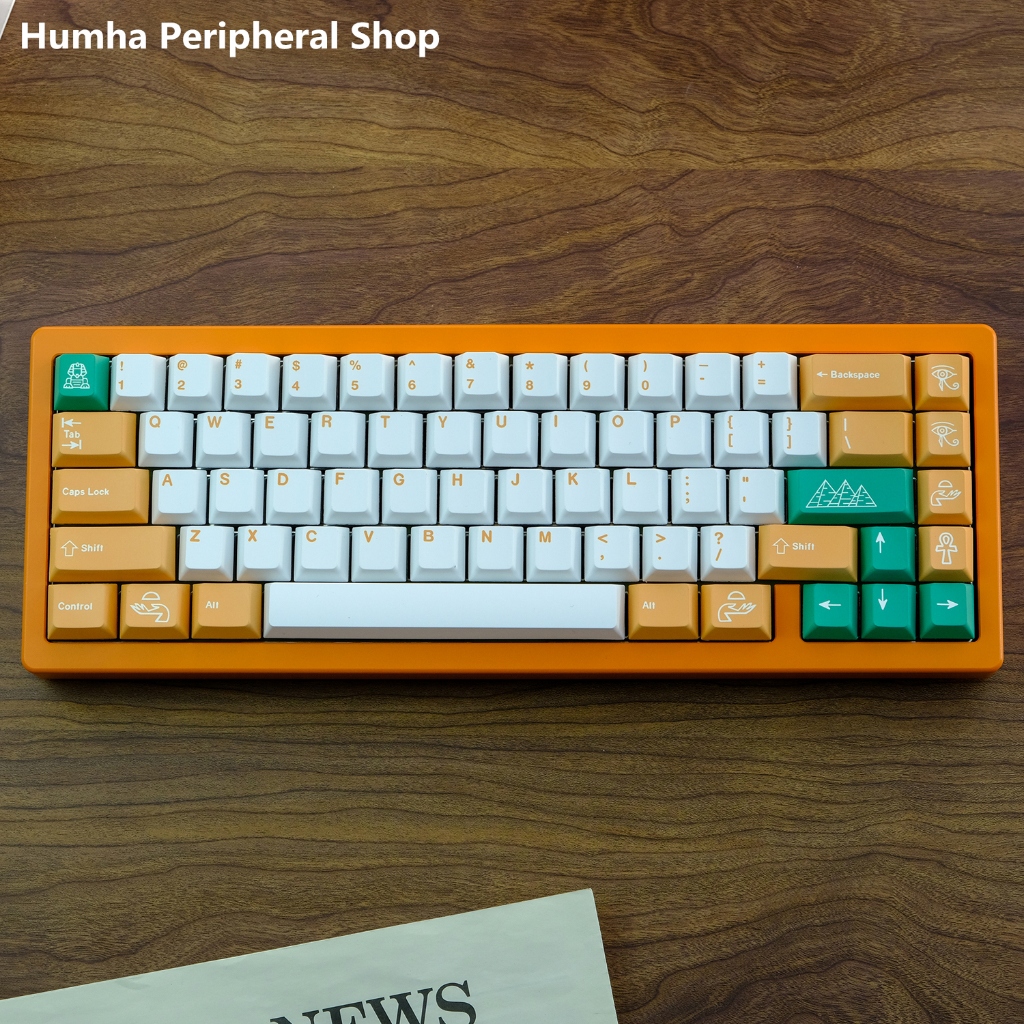 Humha Aegyptus keycap Chất liệu PBT Nhuộm-Sublimation Cherry profile Bàn phím cơ keycap Keycap Cá nh