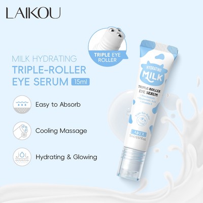LAIKOU Sữa Hydrating Triple-Roller Eye Serum 15ml Làm Săn Chắc Nâng Làm Mát Massage Hydrating
