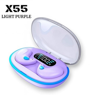  Tai nghe Bluetooth ngủ không dây siêu mỏng bán trong suốt X55 hiệu ứng âm thanh nổi HIFI cuộc gọi thoại rõ ràng tương thích với nhiều hệ thống 